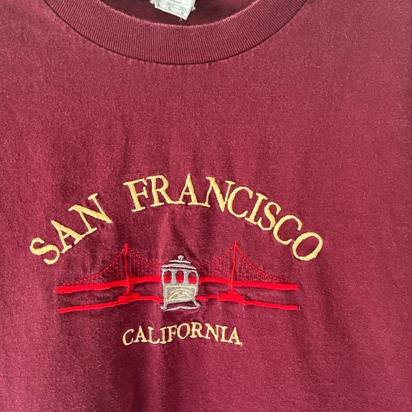 Vintage 90s San Francisco, CA stitched T-shirt size L - Picture 2 of 4